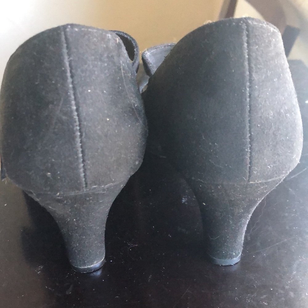 American Eagle black suede like heels size 9W - Picture 2 of 6